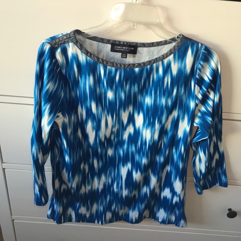 Jones NY 3/4 Sleeve Tee size Petite Large
